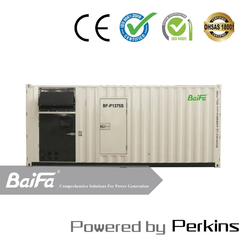 1100-kW-containerisierter 20-Fuß-Container-Strom-Gas-/Dieselgenerator mit Perkins-Motor